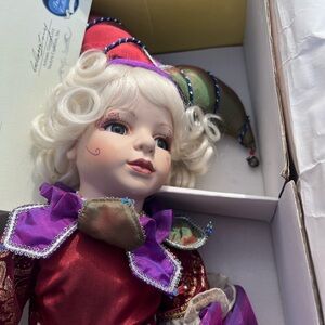 Colorful Porcelain Clown Doll